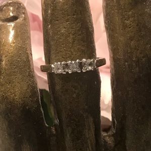 CZ “wedding band” ring.